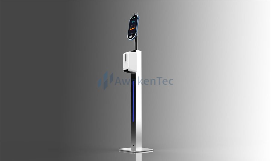 Face recognition verification smart terminal equipped with human body temperature sensing module